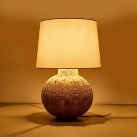 Evidea Lighting Borgo Kahverengi Beyaz 50x30 cm Abajur