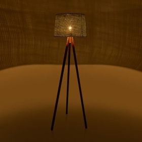 Evidea Lighting Calen Yeşil Ceviz 140x35x35 cm Tripod Lambader