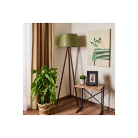 Evidea Lighting Calen Yeşil Ceviz 140x35x35 cm Tripod Lambader