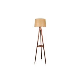 Evidea Lighting Kahverengi Ceviz 153 cm Sehpalı Tripod Lambader