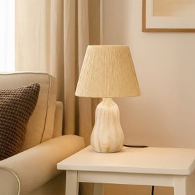 Evidea Lighting Santa Fe Krem Somon 40x40x20 cm Seramik Abajur