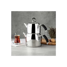 Evidea Nehir Modern Midi Siyah Çaydanlık