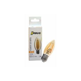 Evidea Orbus C37 4W Filament Bulb Amber E27 300Lm Ra80 220- 240V/50Hz 2200K Sarı Işık Ampul