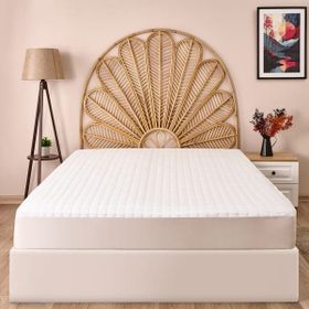 Evidea Soft 100x200 cm Beyaz Kapitoneli Sıvı Geçirmez Fitted Tek Kişilik Alez
