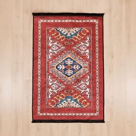 Evidea Soft 120x180 cm Kırmızı Uşak Saray Desenli Halı