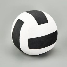 Evidea Soft 20 cm Voleybol Topu Figürlü Siyah Beyaz Yastık