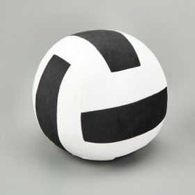 Evidea Soft 20 cm Voleybol Topu Figürlü Siyah Beyaz Yastık