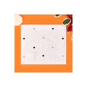 Evidea Soft 30x50 cm Ekru Siyah Kalp Nakışlı El Havlusu