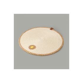 Evidea Soft 33x33 cm Ekru Çiçek Nakışlı Supla