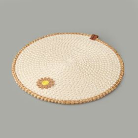Evidea Soft 33x33 cm Ekru Çiçek Nakışlı Supla