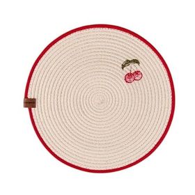 Evidea Soft 33x33 cm Ekru Kiraz Nakışlı Supla