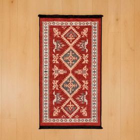 Evidea Soft 80x150 cm Kırmızı Uşak Eşme Desenli Halı