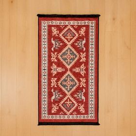 Evidea Soft 80x150 cm Kırmızı Uşak Eşme Desenli Halı