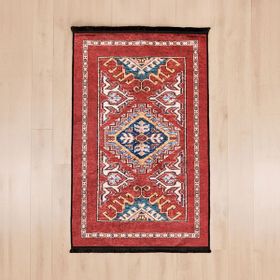Evidea Soft 80x150 cm Kırmızı Uşak Saray Desenli Halı