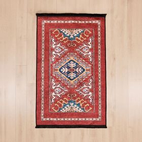 Evidea Soft 80x150 cm Kırmızı Uşak Saray Desenli Halı