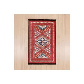 Evidea Soft 80x150 cm Kırmızı Uşak Saray Desenli Halı