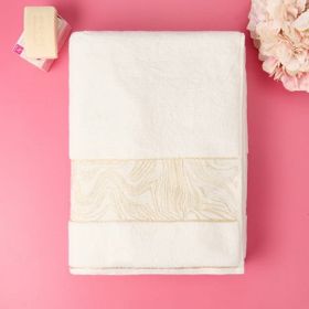 Evidea Soft 90x150 CM Simli Beyaz Banyo Havlusu