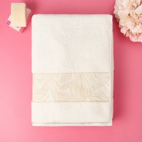 Evidea Soft 90x150 CM Simli Beyaz Banyo Havlusu