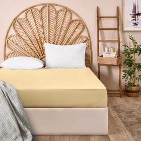 Evidea Soft Açık Bej 180x200 cm King Size Lastikli Çarşaf