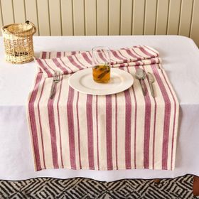 Evidea Soft Alno Ekru Mürdüm 50x140 cm Runner