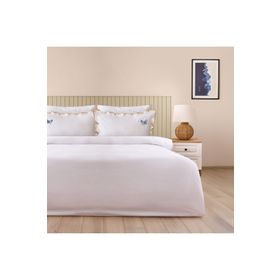 Evidea Soft Anthos Beyaz Çift Kişilik Nevresim Takımı
