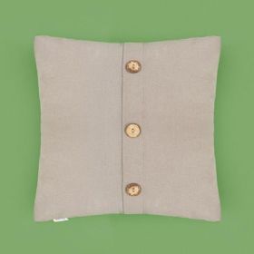 Evidea Soft Anthracite Düğme Detaylı Gri 40x40 cm Kırlent