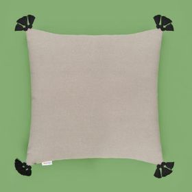 Evidea Soft Anthracite Püskül Detaylı Gri Siyah 40x40 cm Kırlent