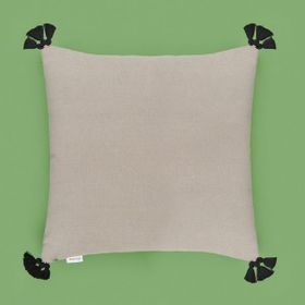 Evidea Soft Anthracite Püskül Detaylı Gri Siyah 40x40 cm Kırlent