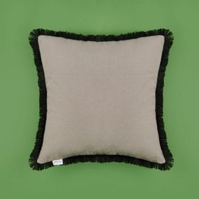 Evidea Soft Anthracite Saçak Detaylı Antrasit 40x40 cm Kırlent