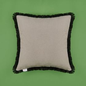 Evidea Soft Anthracite Saçak Detaylı Antrasit 40x40 cm Kırlent