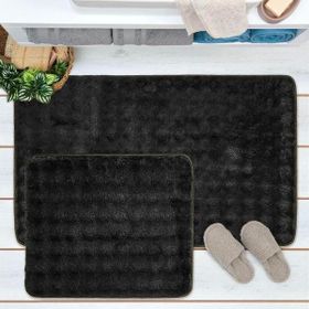 Evidea Soft Artos Antrasit 60x100 cm + 50x60 cm 2'li Banyo Paspası
