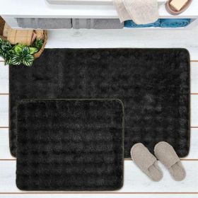 Evidea Soft Artos Antrasit 60x100 cm + 50x60 cm 2'li Banyo Paspası