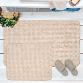Evidea Soft Artos Bej 60x100 cm + 50x60 cm 2'li Banyo Paspası