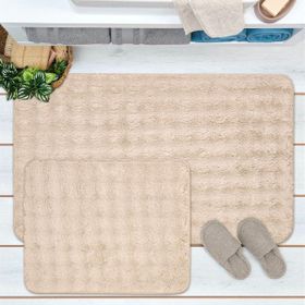Evidea Soft Artos Bej 60x100 cm + 50x60 cm 2'li Banyo Paspası