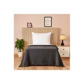 Evidea Soft Arven Antrasit 160x230 cm Tek Kişilik Yatak Örtüsü