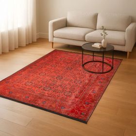 Evidea Soft Atlas Kırmızı 160x230 cm Afgan Desenli Halı