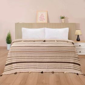 Evidea Soft Austin Kahverengi 195x225 cm Tek Kişilik Yatak Örtüsü