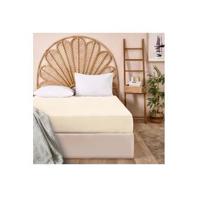 Evidea Soft Basic Ekru 100x200 cm Tek Kişilik Lastikli Çarşaf