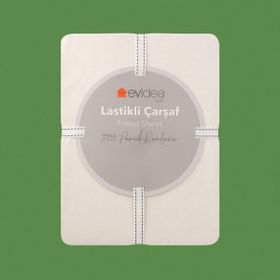 Evidea Soft Basic Ekru 180x200 cm Çift Kişilik Lastikli Çarşaf