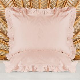 Evidea Soft Basic Fırfırlı Gül Kurusu 50x70 cm 2'li Yastık Kılıfı