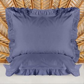 Evidea Soft Basic Fırfırlı Lacivert 50x70 cm 2'li Yastık Kılıfı