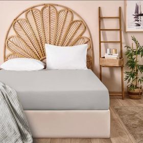 Evidea Soft Basic Gri 160x200 cm Çift Kişilik Lastikli Çarşaf