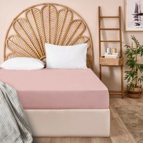 Evidea Soft Basic Gül Kurusu 100x200 CM Tek Kişilik Lastikli Çarşaf