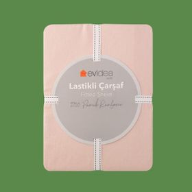 Evidea Soft Basic Gül Kurusu 160x200 CM Çift Kişilik Lastikli Çarşaf
