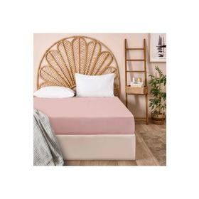 Evidea Soft Basic Gül Kurusu 160x240 CM Tek Kişilik Düz Kenar Çarşaf