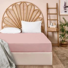 Evidea Soft Basic Gül Kurusu 180x200 CM Çift Kişilik Lastikli Çarşaf