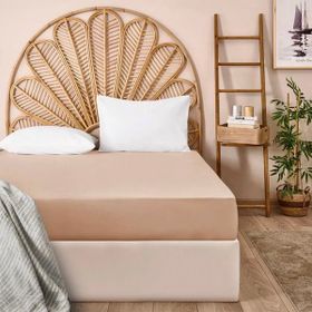 Evidea Soft Basic Gülkurusu 240x260 cm Çift Kişilik Düz Kenar Çarşaf