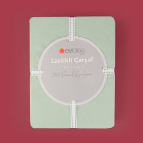 Evidea Soft Basic Yeşil 100x200 cm Tek Kişilik Lastikli Çarşaf