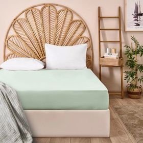 Evidea Soft Basic Yeşil 240x260 cm Çift Kişilik Düz Kenar Çarşaf