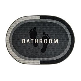 Evidea Soft Bathroom Oval Sihirli Antrasit 50x70 cm Banyo Paspası